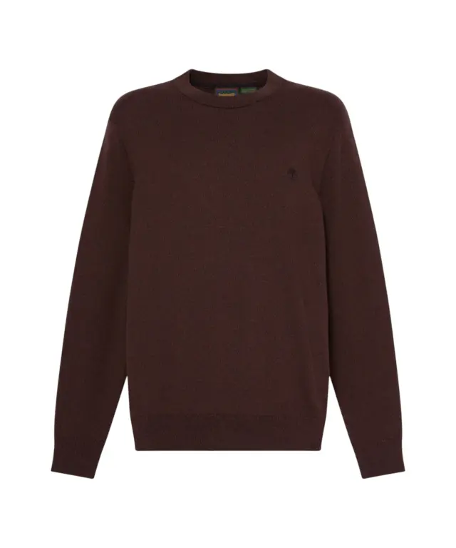 Timberland - Ανδρικό Πλεκτό Πουλόβερ Williams River Cotton Crew Neck TBC0YHAZ-C36 Καφέ - M