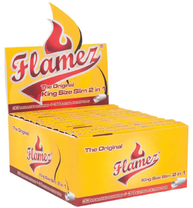 Flamez Χαρτάκια The Original King Size Slim - 33φ. + Tips 3