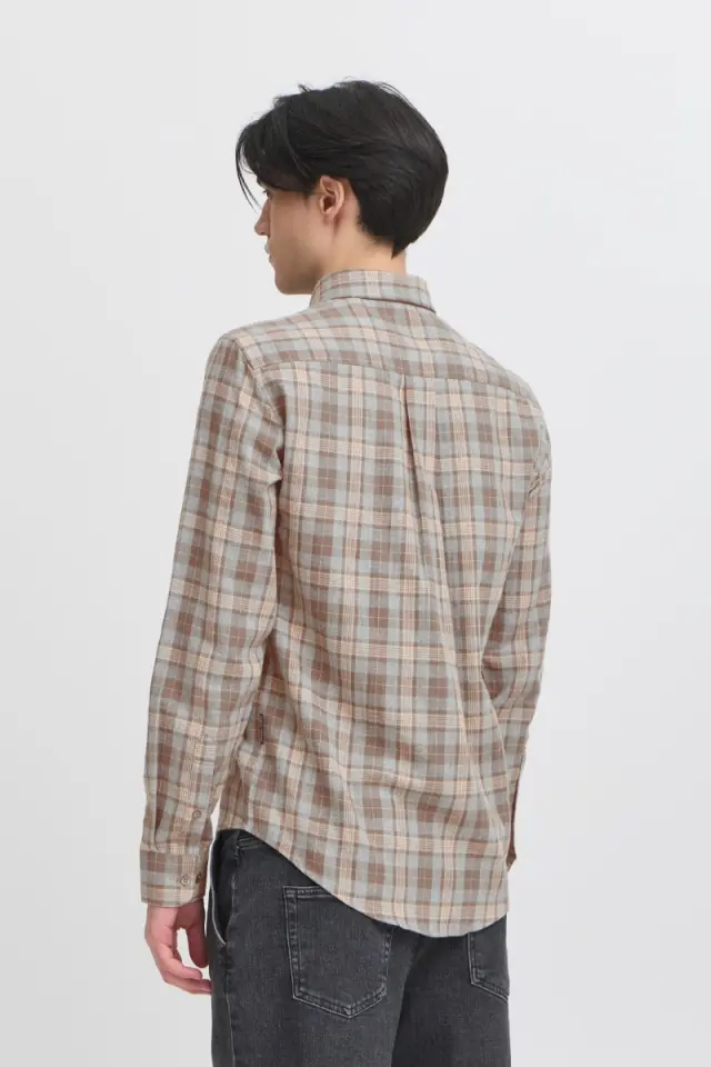 Casual Friday Ανδρικό Πουκάμισο Καρό 20505585 – Black Olive Melange - XXL 2