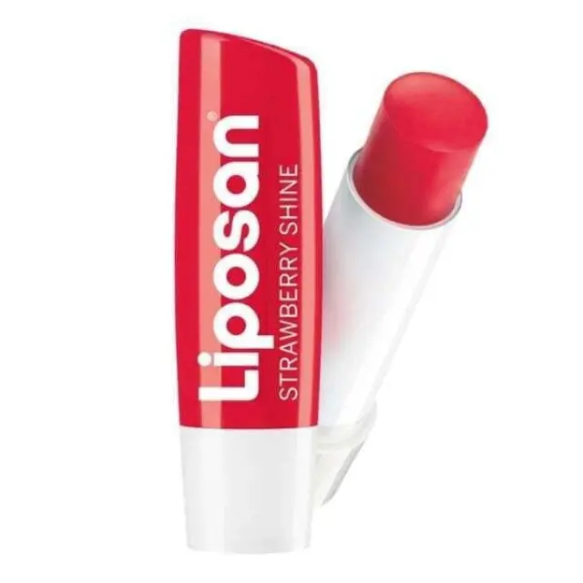 Liposan Strawberry Shine Lip Balm Ενυδατικό Balm Χειλιών με άρωμα Φράουλα, 4.8g 2