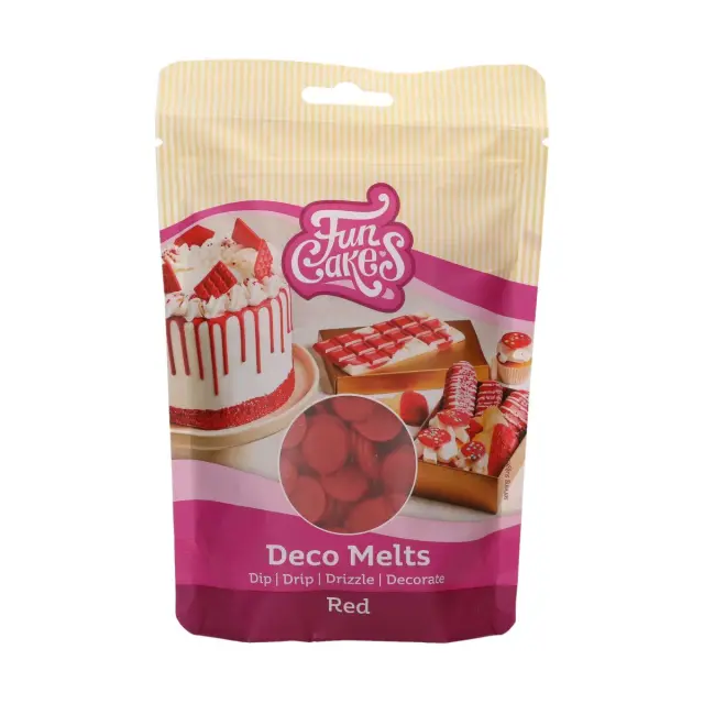 FunCakes Deco Melts - Κόκκινο - 250γρ.