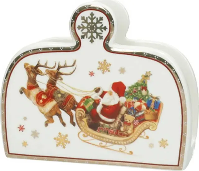 Christmas Porcelain Napkin Holder Πορσελάνη Χαρτοπετσετοθήκη