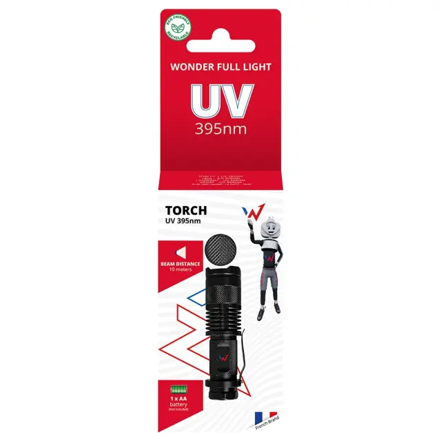 Φακός Wonder Wt1501L UV 395nm Απόσταση Δέσμης: 10m Αυτονομία: 4h Βάρος: 77gr IP44 Αλουμινίου 2