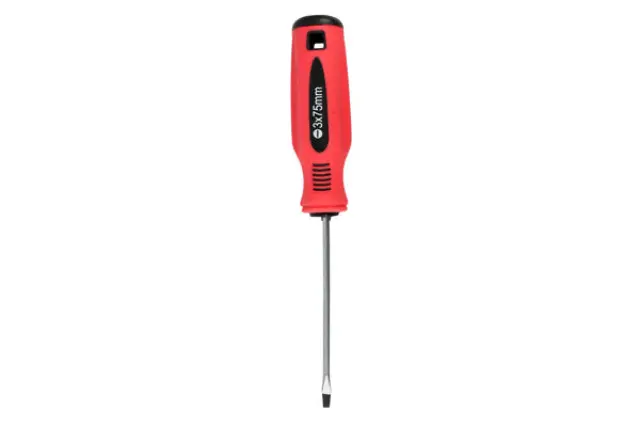 Screwdriver flat 3 x 75 red/black Cr-V