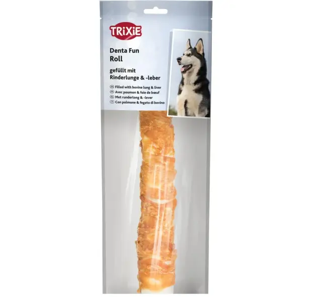 Κόκκαλο Σκύλου Trixie Denta Fun Roll Κοτόπουλο 1 τεμάχιο των 40cm/170gr