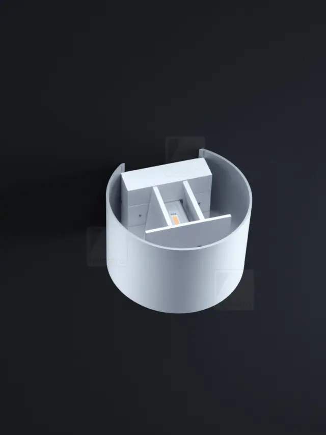 Απλίκα Τοίχου LED SIRI44-R Ματ Λευκή IP54 Direct/Indirect 7W Άσπρο 2