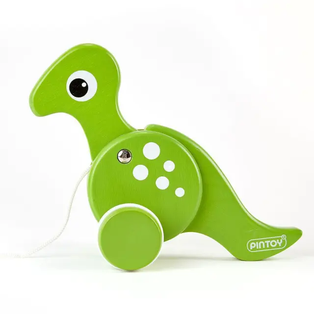 Pin Toys Ξύλινη τρεχαλίτσα δεινόσαυρος 'Τυραννόσαυρος T-REX' από μασίφ ξύλο 2