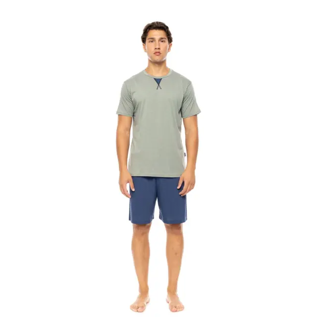 Ανδρική Πυτζάμα S-M573 Navy Moss Sea Green Ulisse