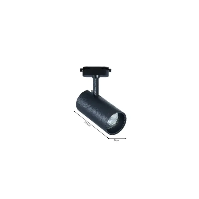 InLight Σποτ τριφασικής ράγας LED 30W 3CCT με επιλογή εναλλαγής μοιρών σε μαύρη απόχρωση D:7 cmX13,5cm ( T3-06600-Black) 2