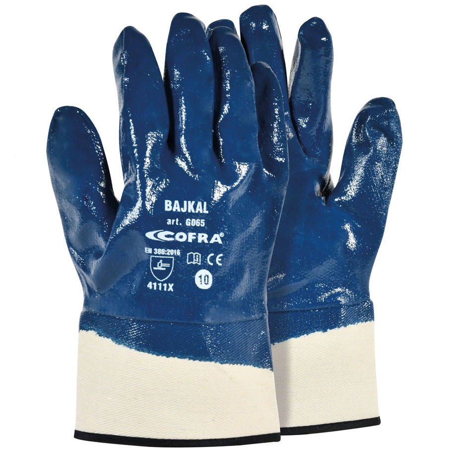 Γάντια Νιτριλίου Cofra Bajkal white/navy - 9 (L)