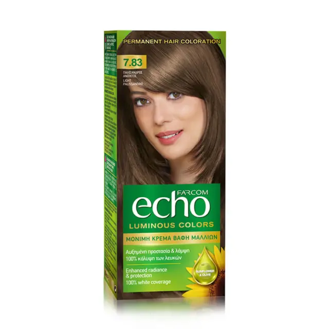 FARCOM Echo Βαφή Μαλλιών 7.83 Παλίσανδρος Ανοιχτός 60ml