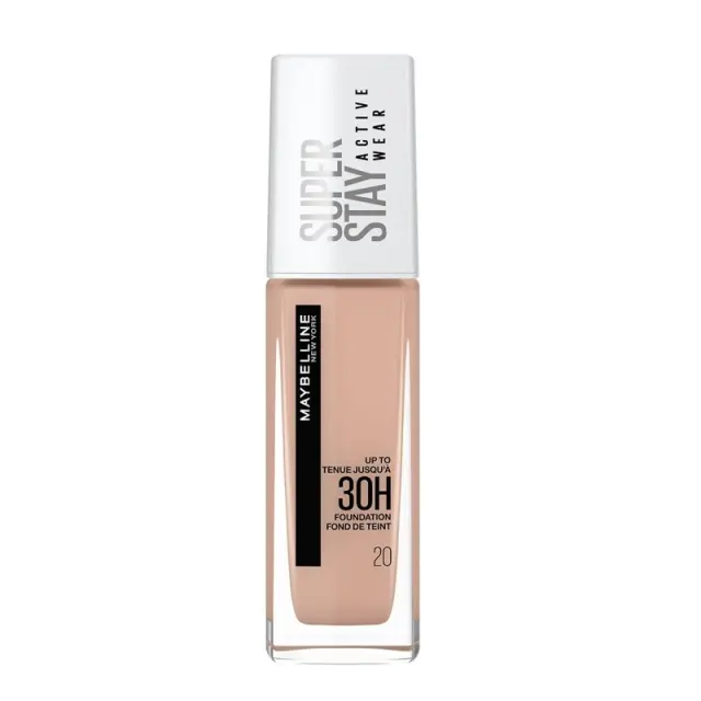 Maybelline Superstay Active Wear Full Coverage 30H Liquid Foundation 20 Cameo 30ml