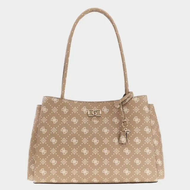 Guess - Γυναικεία Τσάντα Emelie Logo HWGP9928220-BSG Μπεζ