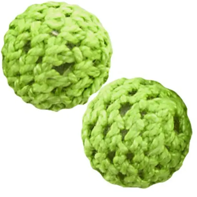 Χάντρα Μάλλινη Round Green Ø16mm - 5τεμ
