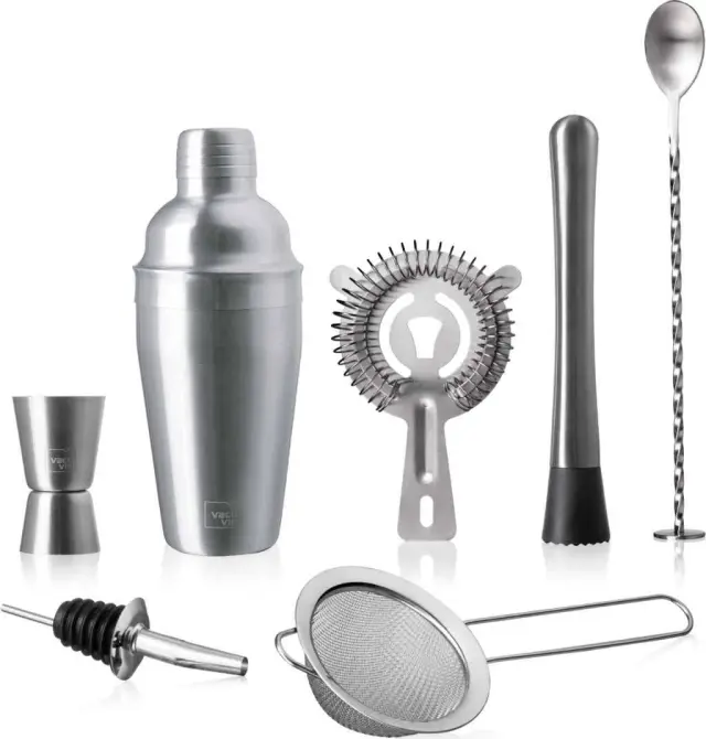 Vacu Vin Σετ Εργαλεία Κοκτέιλ Ανοξείδωτα Cocktail Plus 550ml 30ml 15ml Inox