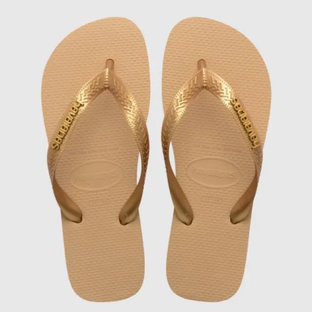 Σαγιονάρα Havaianas Top Logo Metallic 4127244-0570 Χρυσό - 35-36