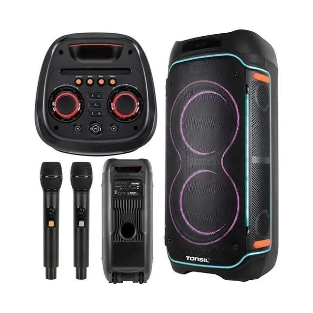 Tonsil Party Box 1800 900W & 2 Microphones Black (TONSILPBOX1800) 2