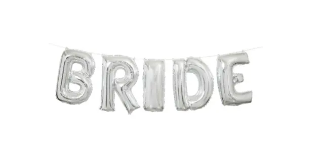 Μπαλόνι Φοιλ 14' Kit Phrase BRIDE Ασημί