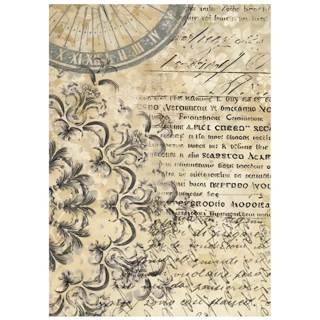Σετ 8 ριζόχαρτα ντεκουπάζ Stamperia 10.5×14.8cm, Gardens of Time, Backgrounds 3