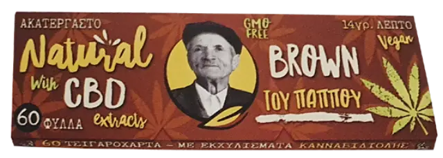 Του Παππού Χαρτάκια Ακατέργαστο Bio Hemp Brown με Eκχυλίσματα CBD 60φ. - 47562