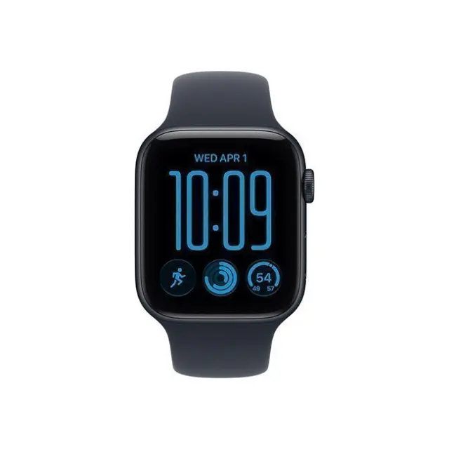 Apple Watch SE 3 GPS & Cellular 44mm Midnight Aluminium Case with Navy Blue Sport Band M/L (MJLT4MP/A)