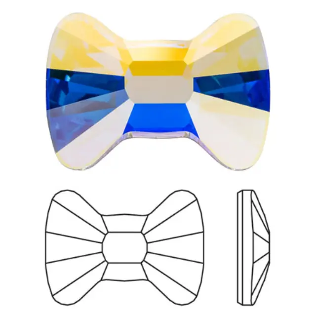Swarovski 2858 Bow Tie Crystal AB 6x4.5mm - 4τεμ