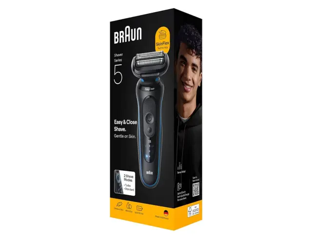 Επαναφορτιζόμενη Ξυριστική Μηχανή Braun Series 5 52-B1000s με μια κεφαλή, 3 λεπίδες, 100% αδιάβροχη52-B1000s 3