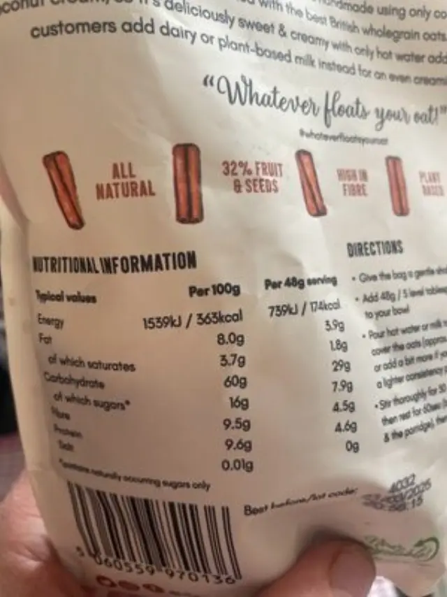 Νιφάδες Βρώμης Με Γεύση Mήλο & Κανέλλα 385gr 2