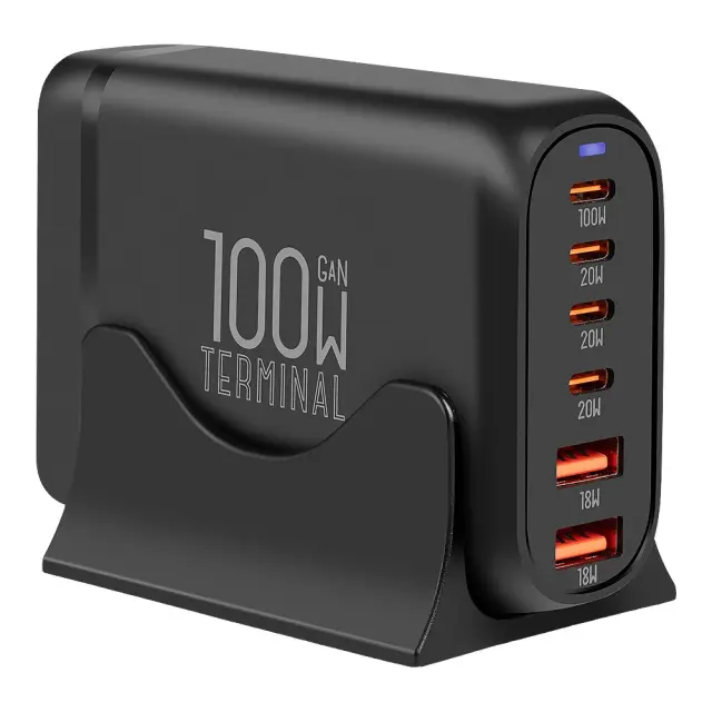 OBAL:ME Terminal GaN Desk Charger 4C2A 100W Black