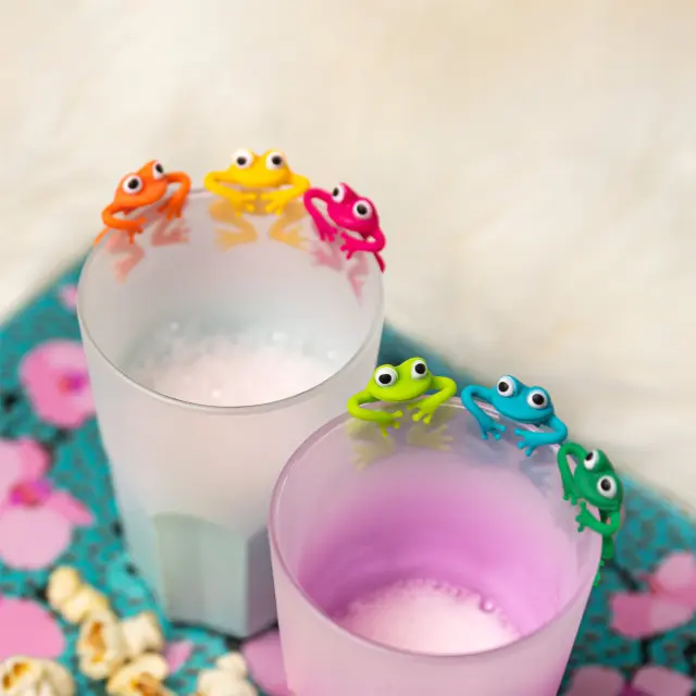 Pylones Set 6 Glass Markers: Frog Party 2