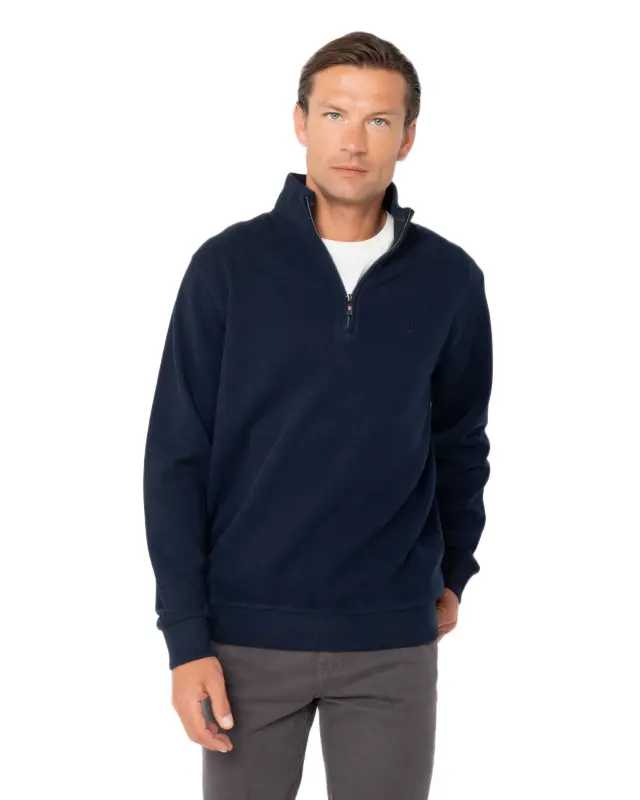 The Bostonians ανδρικό βαμβακερό φούτερ half zip regular fit 3RO1000-3