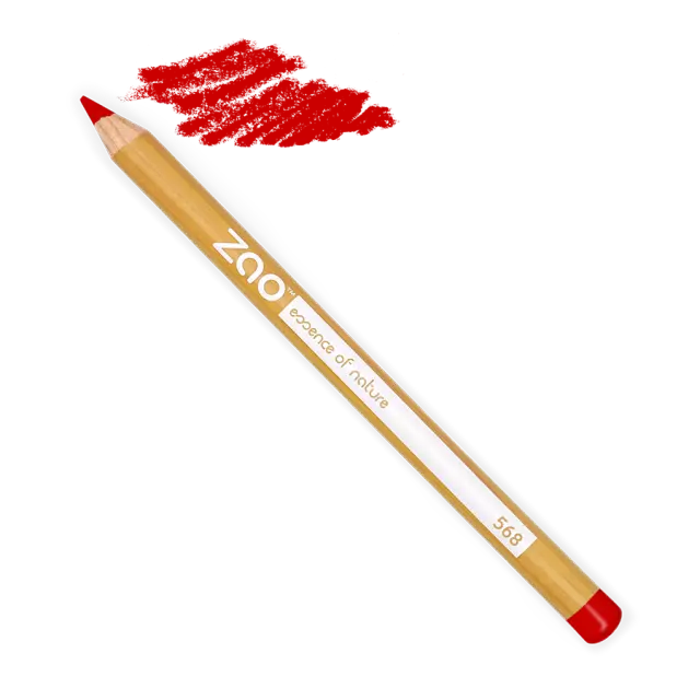 Zao Organic Daring Red Lip Pencil – Έντονο κόκκινο μολύβι χειλιών - Zao 568 Red