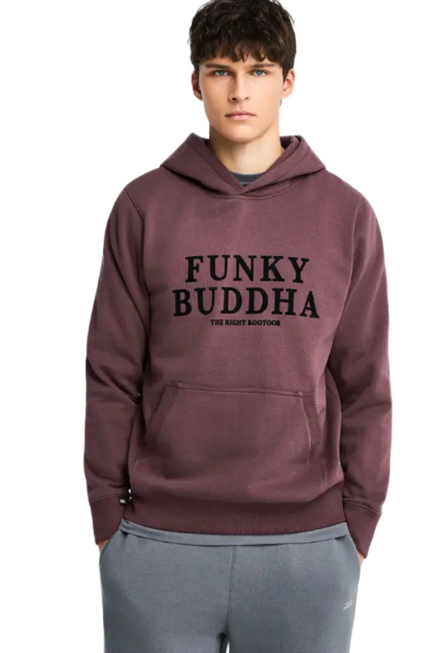 FunkyBuddha ανδρική φούτερ μπλούζα με κουκούλα FBM014-007-06-3
