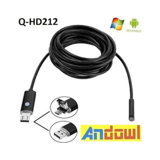 Andowl Q-HD212 Ενδοσκοπική Κάμερα για Κινητό με Ανάλυση 640x480 pixels και Καλώδιο 10m