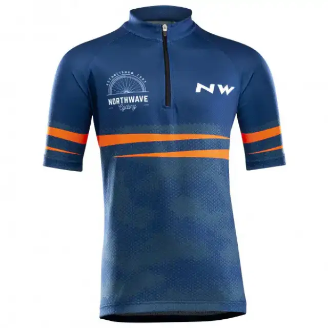 ΜΠΛΟΥΖΑ NORTHWAVE ORIGIN ΠΑΙΔΙΚΗ ΚΟΝΤΟ ΜΑΝΙΚΙ SS20-23 - ΜΠΛΕ-ΠΟΡΤΟΚΑΛΙ - LARGE