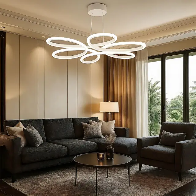 Stewehome Lupin Λευκό LED Φωτιστικό Σάρκικου Ultra Power Μοντέρνο Σχέδιο 60x60x90 cm
