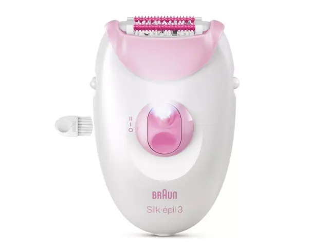 Αποτριχωτική Μηχανή Epilator Braun Silk Epil 3 SE3-000 με 2 ταχύτητες - PinkSE3-000