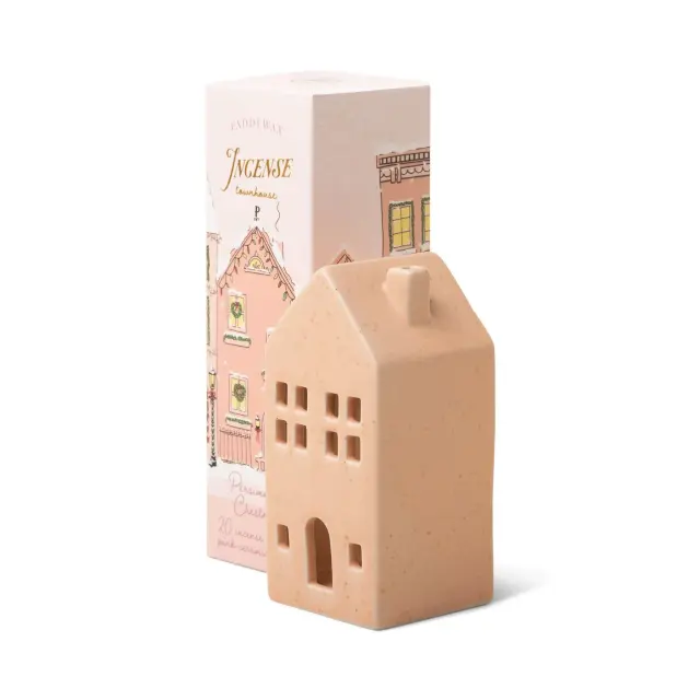 Paddywax Holiday Town Κεραμικό Σπιτάκι για Αρωματικούς Κώνους Townhouse Persimmon Chestnut, Ροζ