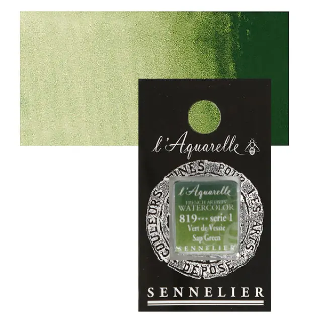 Χρώμα Ακουαρέλας Sennelier l Aquarelle Half Pan - 819 Sap Green