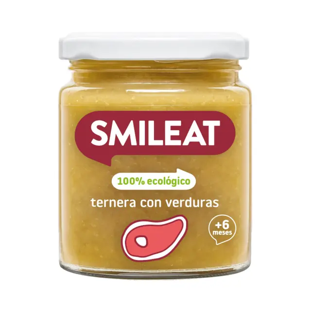 Smileat, Έτοιμο Γεύμα σε βαζάκι, Βιολογικής Προέλευσης, με έξτρα Παρθένο Ελαιόλαδο, Μοσχαράκι με Λαχανικά, Χωρίς Γλουτένη, 230gr