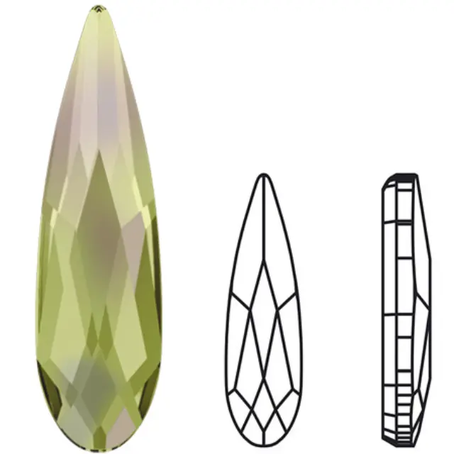 Swarovski 2304 Raindrop Crystal Luminous Green 14mm - 4τεμ