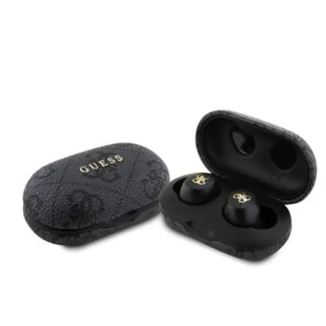 Guess PU 4G Metal Logo TWS Wireless Earphones Black