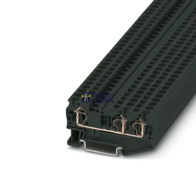Feed-through terminal block ST 4-TWIN BK screw connection 4mm² black