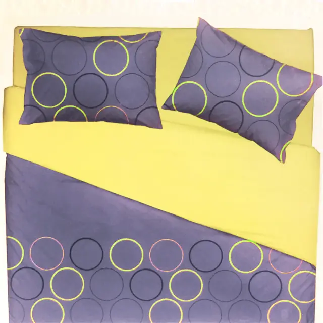 Παπλωματοθήκη σετ 3 τμχ Υπέρδιπλη Purple Lime 230x240cm Vesta Home Leticia-2