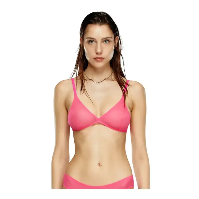 Diesel Γυναικείο Σουτιέν Τρίγωνο Musa Stretchy Mesh, Χρώμα Ροζ - S