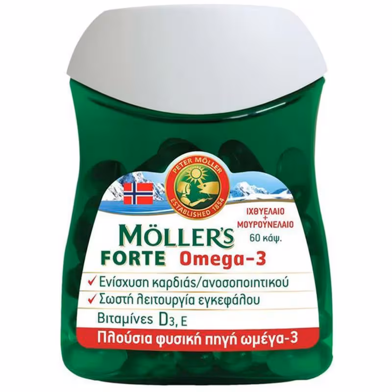 Mollers Forte Omega-3 Ιχθυέλαιο + Μουρουνέλαιο 60caps