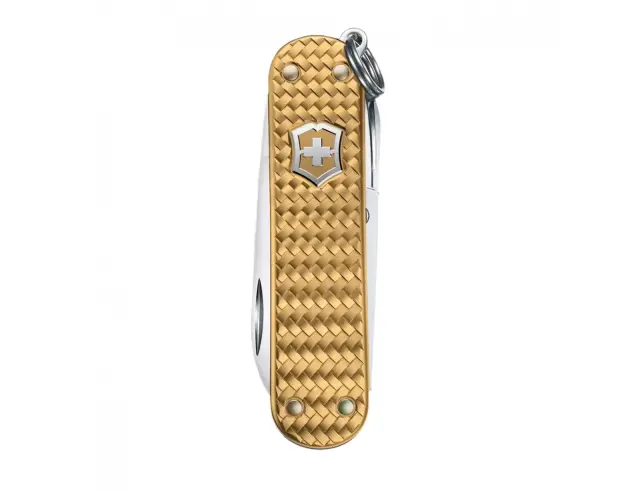 Ελβετικός Σουγιάς Victorinox Classic SD Precious Alox με 5 λειτουργίες και μήκος 5.8cm - Brass Gold0.6221.408G 3