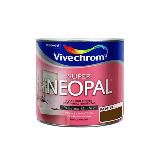 Πλαστικό Χρώμα για Εσωτερική Χρήση 200ml Vivechrom Super Neopal Νο 28 Καφέ