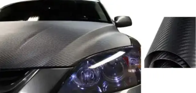 Αυτοκόλλητη Ταινία Αυτοκινήτου Carbon 3D 200 x 50cm σε Μαύρο Χρώμα 3