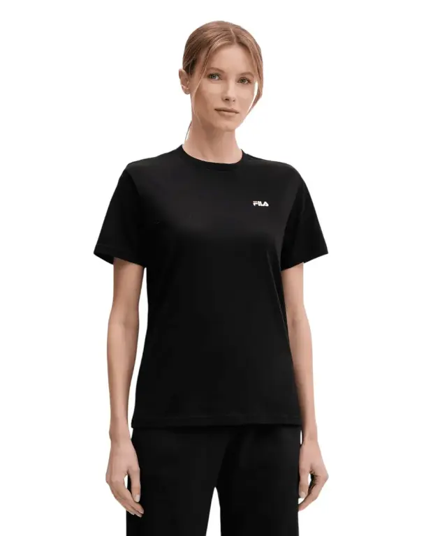 Fila - Γυναικείο Αθλητικό Κοντομάνικο T-shirt Lignano FAW1053-80010 Μαύρο
